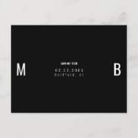 B/W Fett Monogramm Gerettet Datum