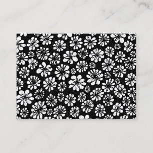 B&W Floral Visitenkarte