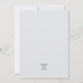 B & W Florals verändern das Hochzeitsdatum Einladung (Rückseite)