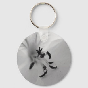B&W Flower Center Keychain Schlüsselanhänger