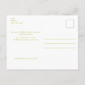 B/W Foto Limettengrün Markieren Sie Ihren Kalender Postkarte (Rückseite)