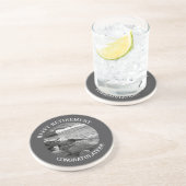 B & W Fotografie des Wavy Ocean Retirement Party Getränkeuntersetzer (Seite)