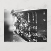 B&W Fountain Postkarte (Vorderseite)