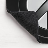 B&W Friedenszeichen Mousepad (Ecke)