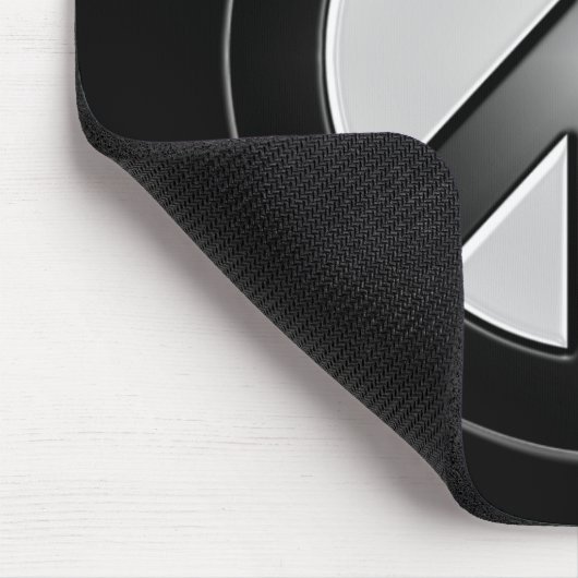 B&W Friedenszeichen Mousepad (Ecke)