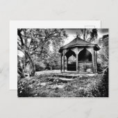 B&W Gazebo in Park Postkarte (Vorne/Hinten)