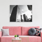 B&W-Gebäude Leinwanddruck (Insitu (Wohnzimmer))