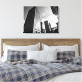 B&W-Gebäude Leinwanddruck (Insitu (Schlafzimmer))
