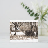 B&W Gebäude Postkarte (Stehend Vorderseite)