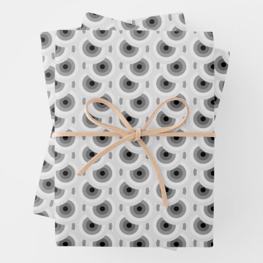 B&W Geometrisches Muster Geschenkpapier Set (Beispiel)