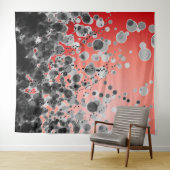 B&W Gepunktet2 Red - Tapestry Wandteppich (Beispiel (Horizontal))