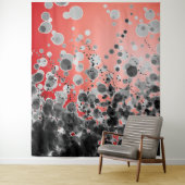 B&W Gepunktet2 Red - Tapestry Wandteppich (Beispiel)