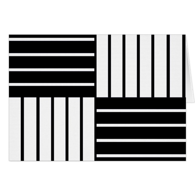 B&W gestreifte Quadrate (Vorderseite (Horizontal))