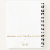 B&W Golden Foto Remembrance Service Liebe Notizblock (Rückseite)