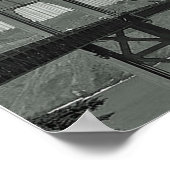 B & W - Golden Gate Bridge Poster (Ecke)