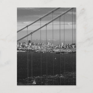 B&W Golden Gate Bridge Postkarte