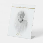 B&W Golden Photo Remembrance Service Dear Ones Sockelschild (Vorderseite)