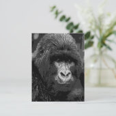 B&W Gorilla Face Invites Einladung (Stehend Vorderseite)
