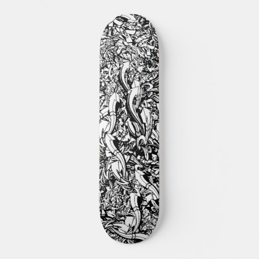 B&W Graffiti Madness Skateboard (Vorderseite)