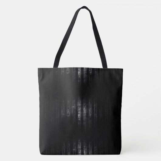 B&W Grunge Stripes Tasche (Vorderseite)