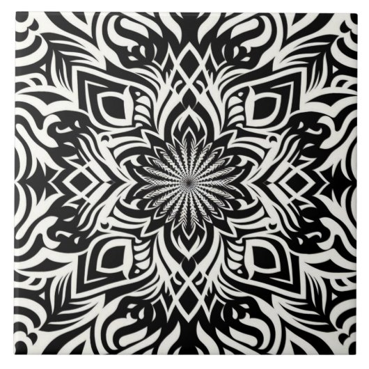 B&W Harmony (ohne Grenze) Fliese (Vorderseite)