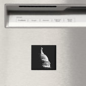 B&W Hauptstadt Gebäude Magnet (In Situ (Geschirrspüler))