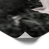 B&W Hibiskus Blume Poster (Ecke)