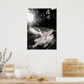 B&W Hibiskus Blume Poster (Küche)