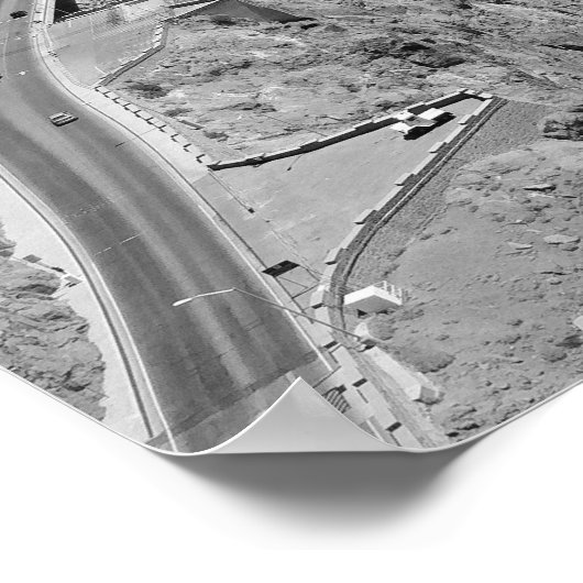 B&W Hoover Dam 3 Poster (Ecke)