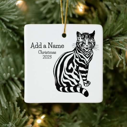 B&W Illustration & Text 2 ・ Louis Wain ・ Ornament (Baum)