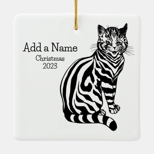 B&W Illustration & Text 2 ・ Louis Wain ・ Ornament (Rückseite)