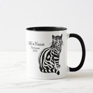 B&W Illustration & Text 2 ・ Louis Wain ・ Tasse