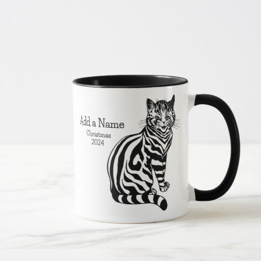 B&W Illustration & Text 2 ・ Louis Wain ・ Tasse (Rechts)