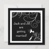 B & W Individuelle Einladungen zum Art Deco Design (Vorderseite)