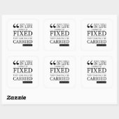 B&W kann nicht fixiert werden Quadratischer Aufkleber (Blatt)