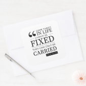 B&W kann nicht fixiert werden Quadratischer Aufkleber (Umschlag)