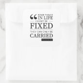 B&W kann nicht fixiert werden Quadratischer Aufkleber (Tasche)