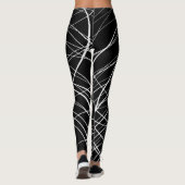 B&W komplexer Strudel - Leggings (Rückseite)