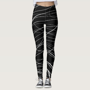 B&W komplexer Strudel - Leggings