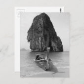 B&W Krabi Strand 3 Postkarte (Vorne/Hinten)