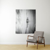 B&W lange Exposition eines Strandes in Rabac, Kroa Wandteppich (Beispiel)