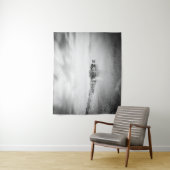 B&W lange Exposition eines Strandes in Rabac, Kroa Wandteppich (Beispiel)