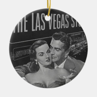 B&W Las Vegas Plakat Keramik Ornament