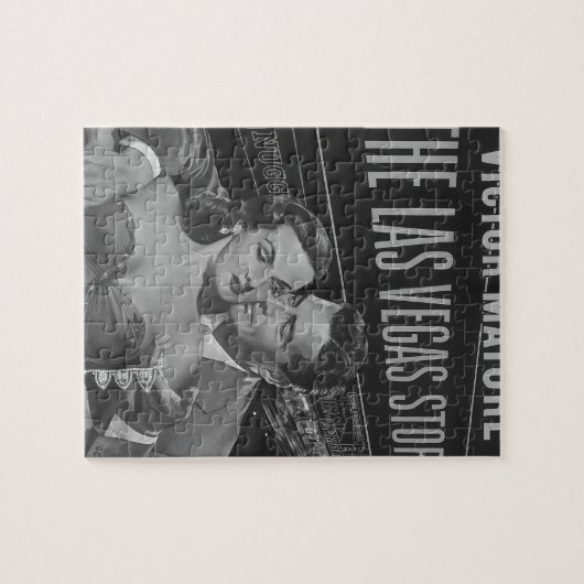 B&W Las Vegas Plakat Puzzle (Horizontal)