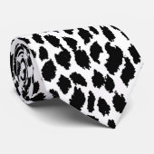 B&W Leopard-Muster-Krawatte Krawatte (Gerollt)