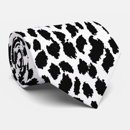 B&W Leopard-Muster-Krawatte Krawatte (Gerollt)