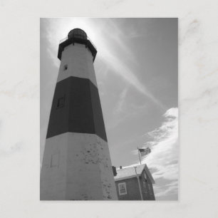 B&W - Leuchtturm von Montauk - Postkarte