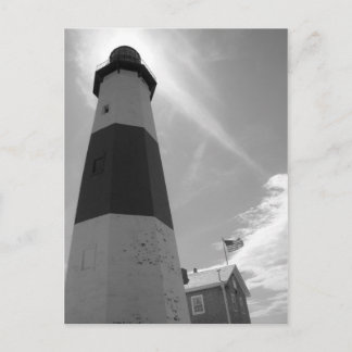B&W - Leuchtturm von Montauk - Postkarte