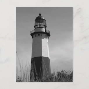 B&W - Leuchtturm von Montauk - Postkarte 2