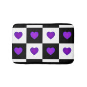 B&W Lila Hearbeating Badematte (Vorderseite)